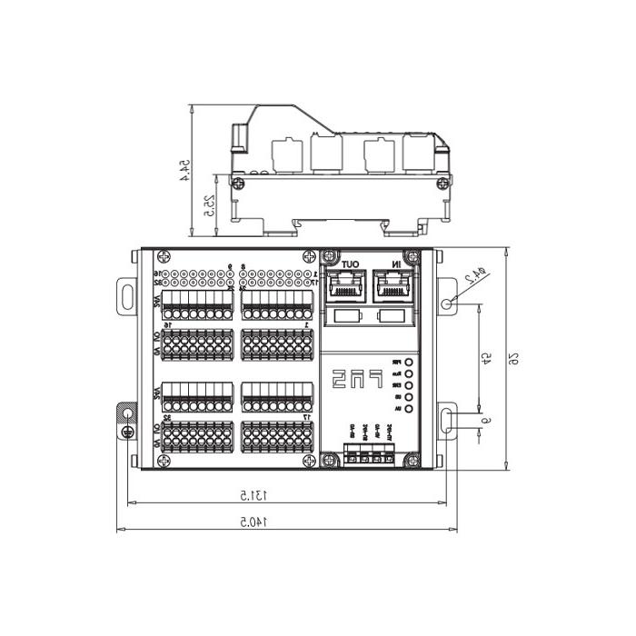 PROFINET protocol, IP20, 32DI/DO adaptive configuration, NPN, terminal type, RJ45 network port, remote module, 009A52